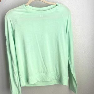lime green Athleta long sleeve workout top